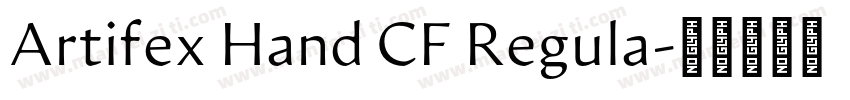Artifex Hand CF Regula字体转换